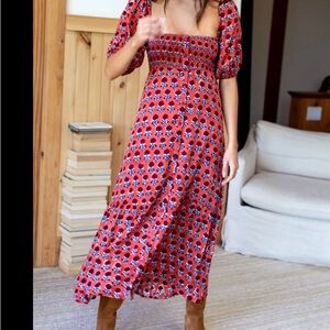 Emerson Fry India Collection Maxi Carmen Flower Dress